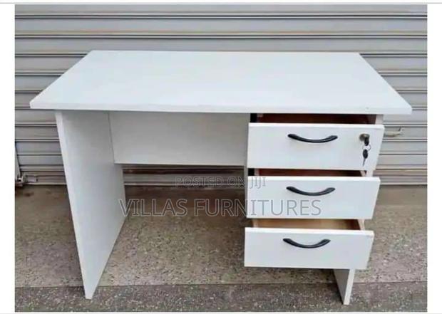 Urban All White Office Desk