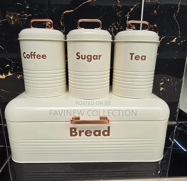 Alloy Bread Bin With Three Canister Set*