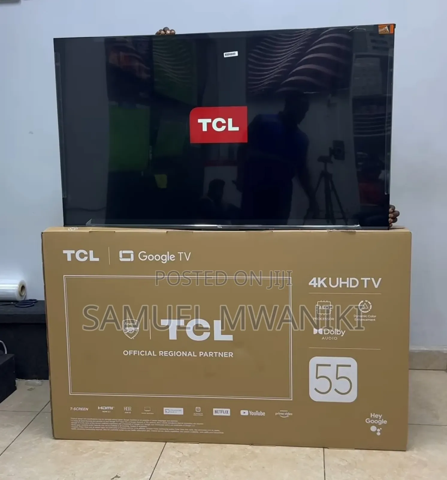 TCL 55" TCL Uhd Google Tv Dolby Audio HDR 10 Frameless