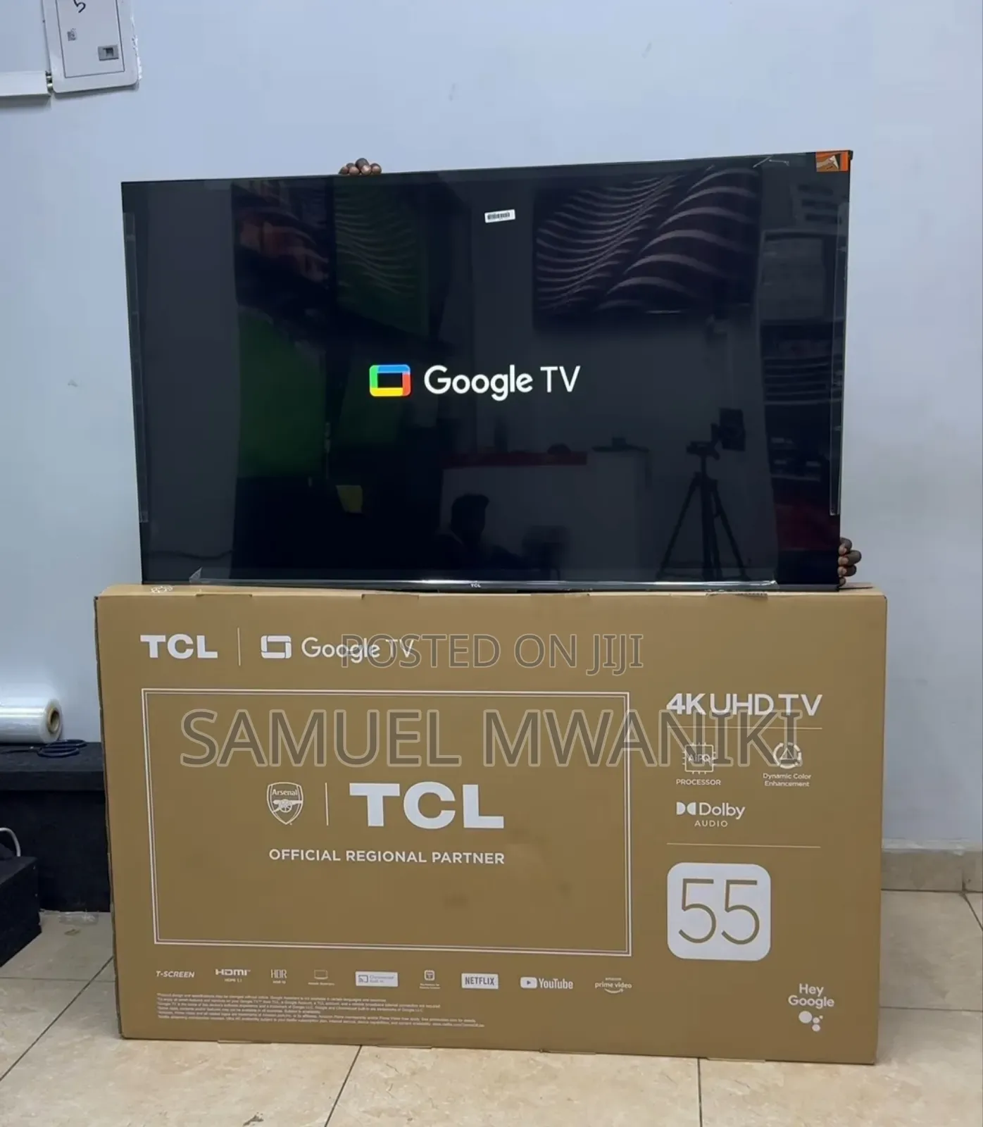 TCL 55" TCL Uhd Google Tv Dolby Audio HDR 10 Frameless