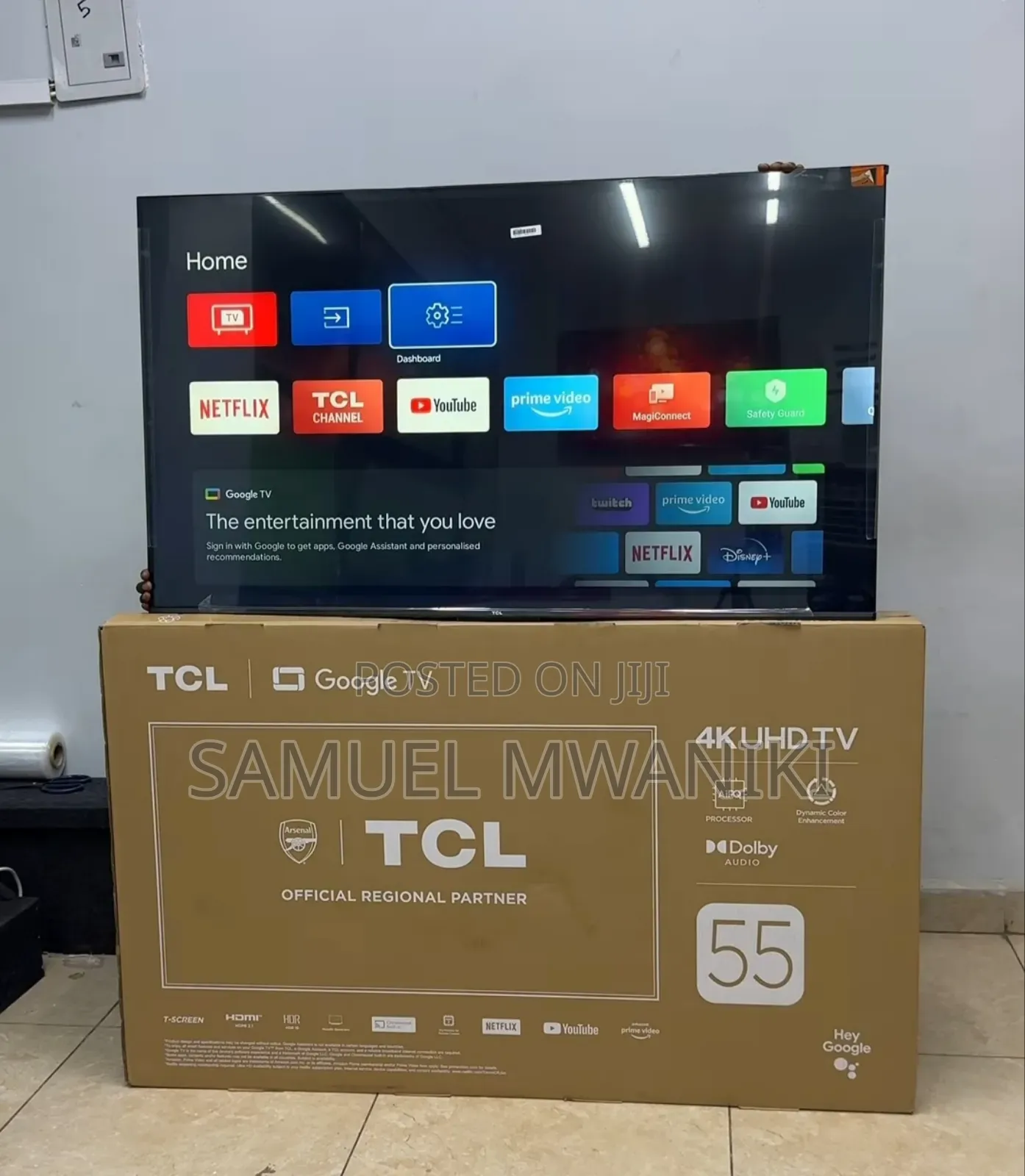 TCL 55" TCL Uhd Google Tv Dolby Audio HDR 10 Frameless