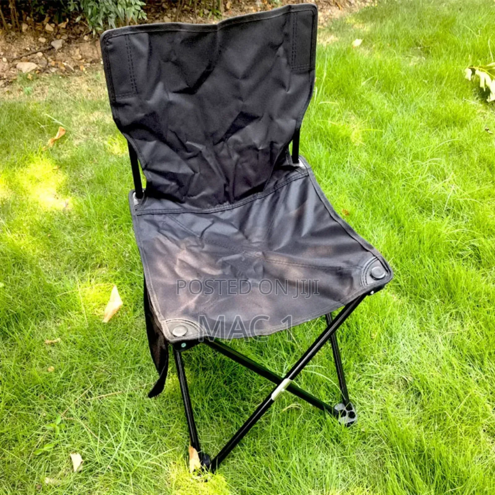 Blue and Black Camping Foldable Chairs