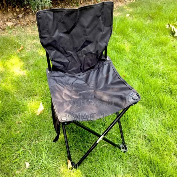 Blue and Black Camping Foldable Chairs - main view