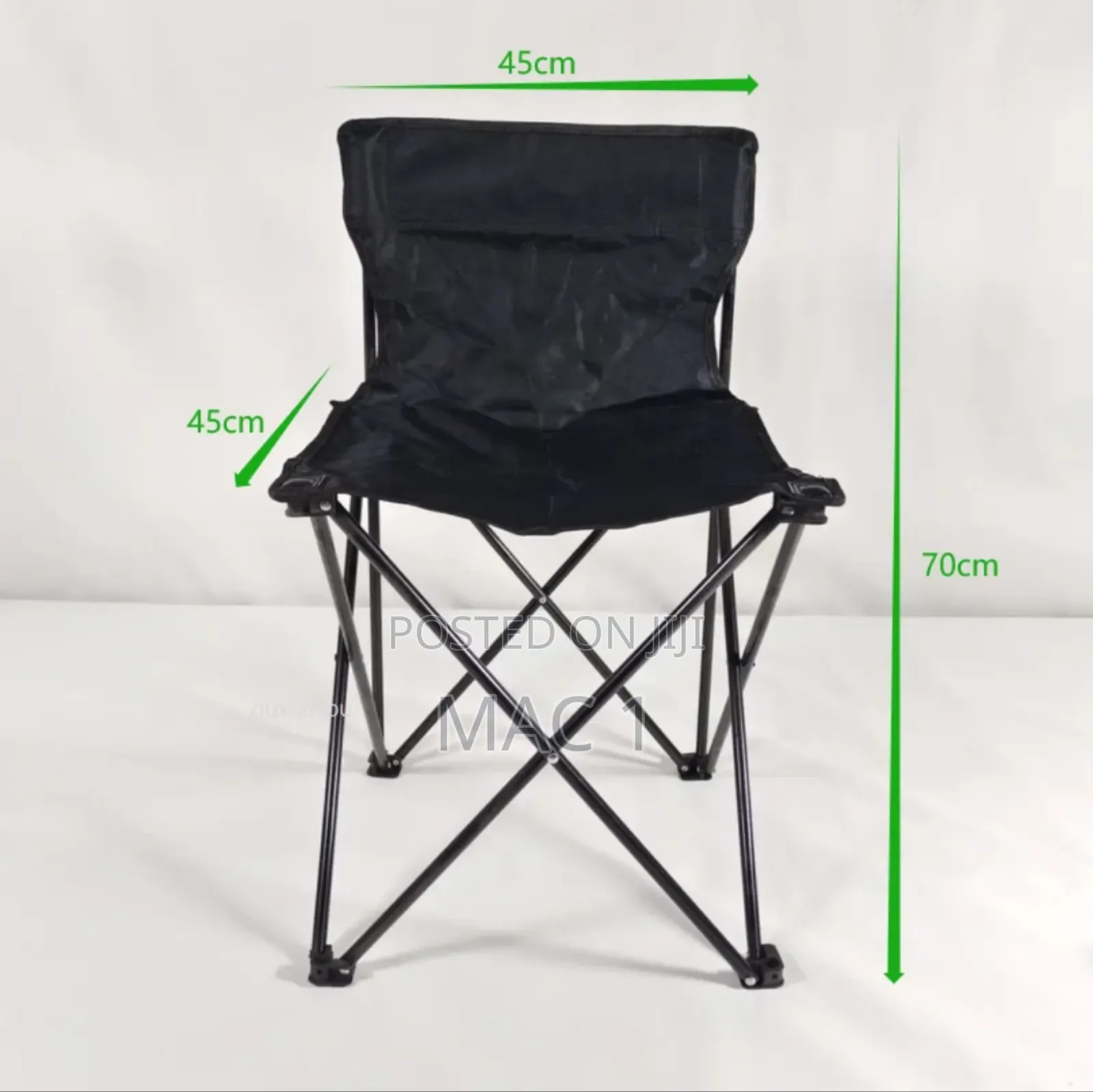 Blue and Black Camping Foldable Chairs