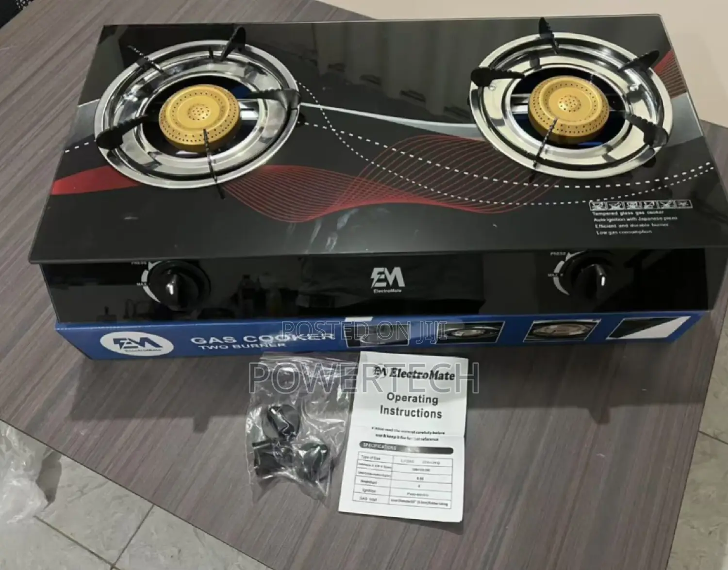 Electromate 2 Burner Glass Top