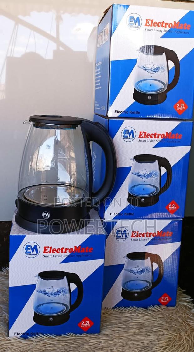 Electromate Electric Kettle With Glass Jug - main view