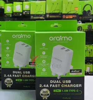 Oraimo Firefly 2U U67D+C53 Dual USB 2.4A Type C Fast Charger