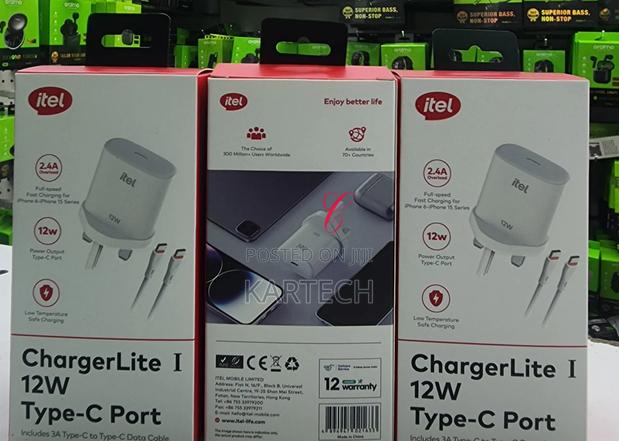 Itel 12W Type C Charger Lite 3A C to C - main view