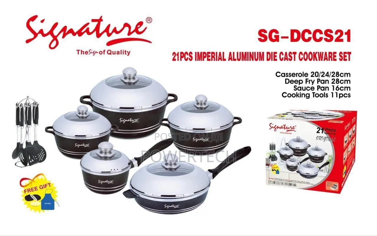 Signature 21 PCS Imperial Aluminum Nonstick Cookware Set*