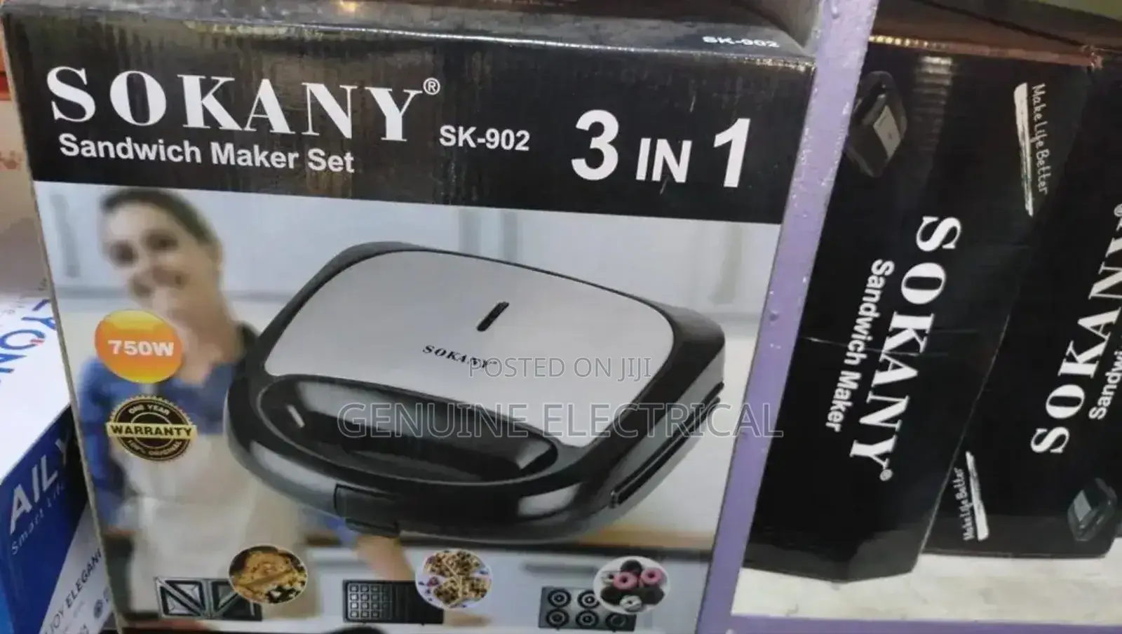 Good Quality 3 in 1 Sokany Sandwich Maker