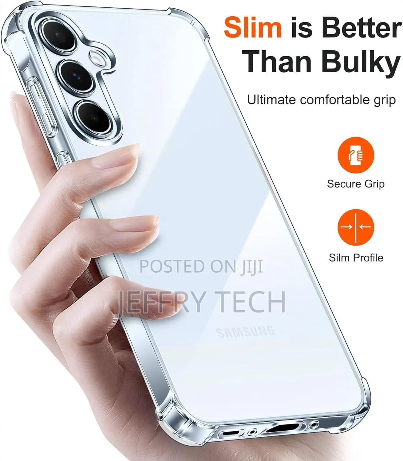 Mobilak Case With Samsung Galaxy A55 5G, Cover Transparent