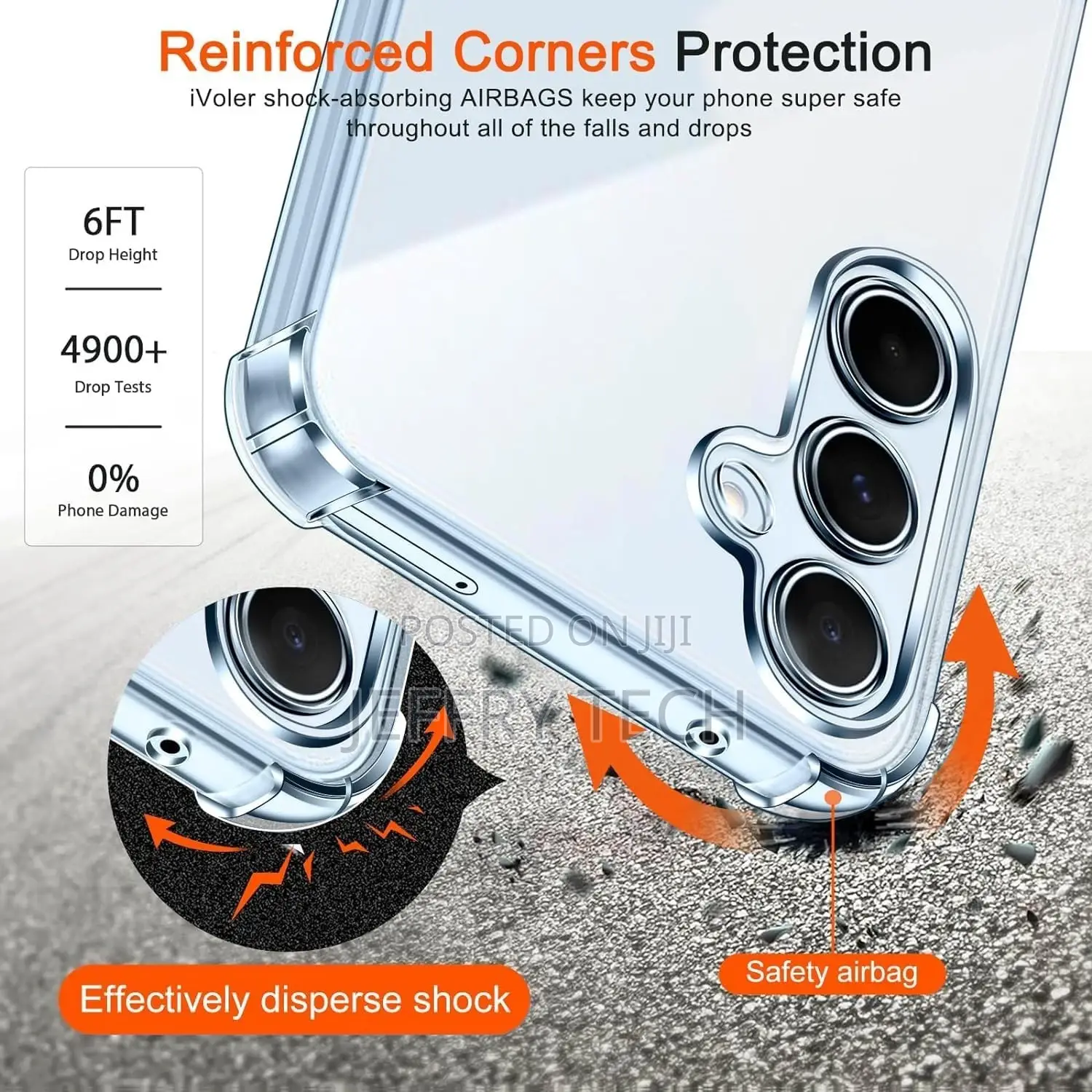 Mobilak Case With Samsung Galaxy A55 5G, Cover Transparent