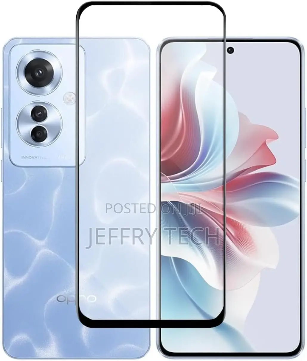 Full Glass Screen Protector for Oppo Reno 11F Black Frame