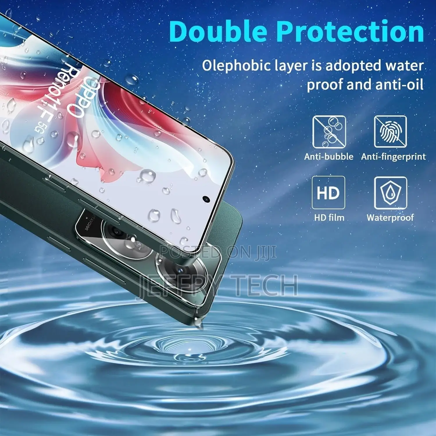 Full Glass Screen Protector for Oppo Reno 11F Black Frame