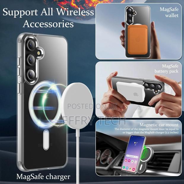 Samsung Galaxy S24 5G Case 6.2 Clear [Compatible With Magsa - thumbnail 2