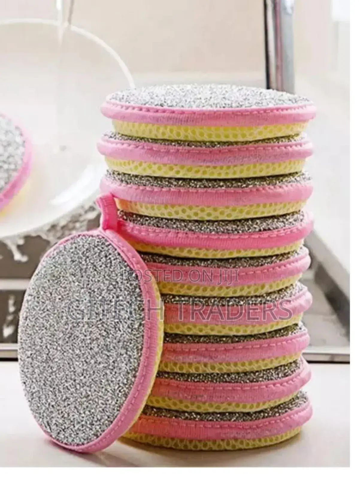 *5pcs Double Side Dishwashing Sponge