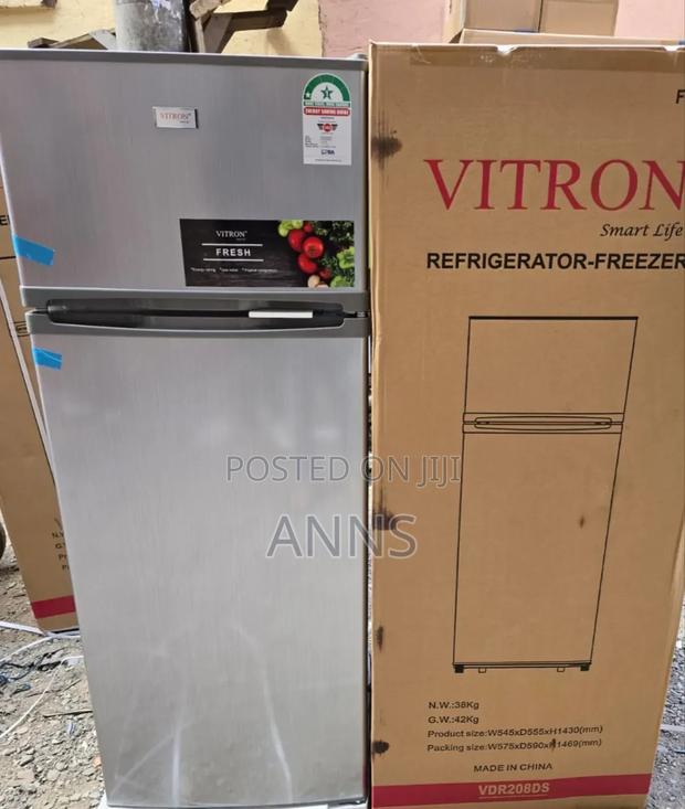 208 Litres Vitron Silver Double -Door Refrigerator