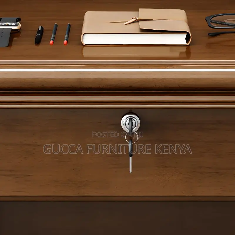 Office Tables:1.4 Meters Natural Mahogany Executive Table