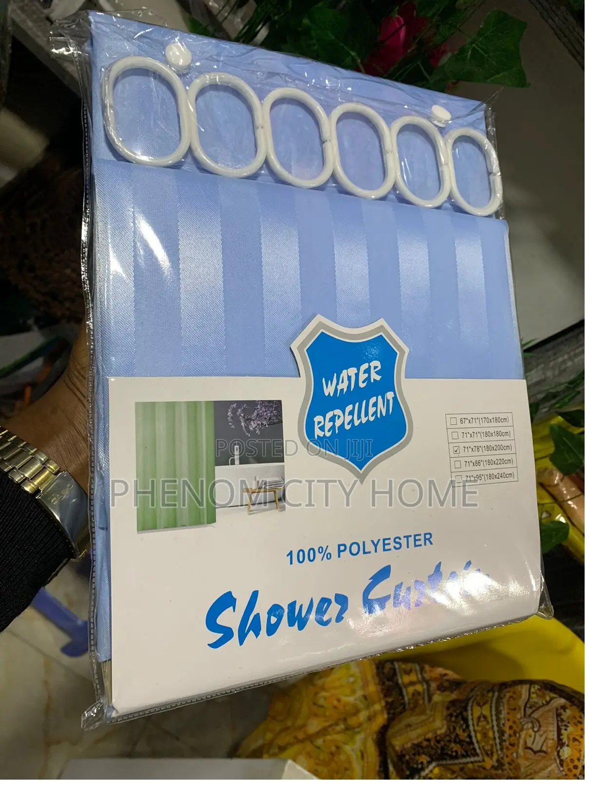 Blue Colour Shower Curtains