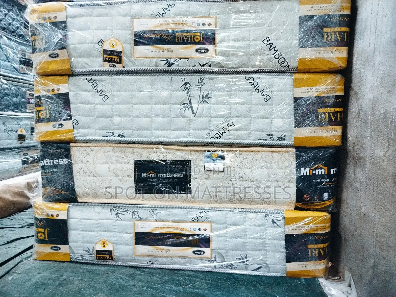 Cream White - 4by6 10inch Spring Mattresses 10yrs Warranty