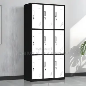 Office Cabinets; 9-Lockers Steel Storage Cabinet