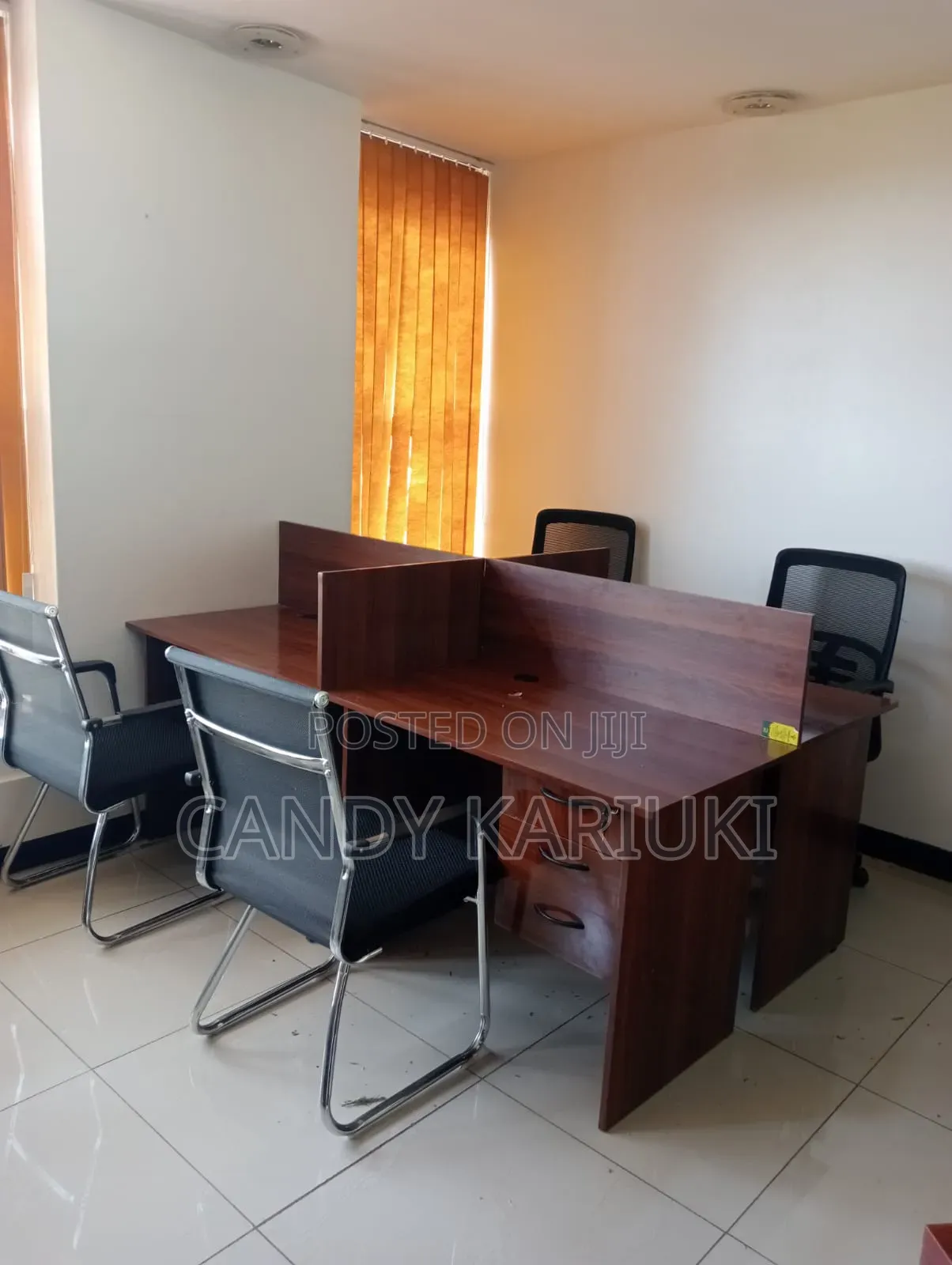 4 User Wooden Workstation