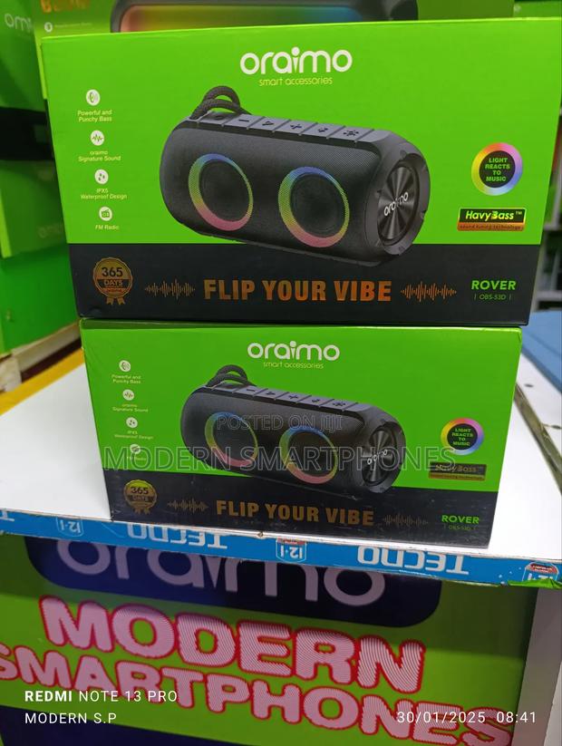 Oraimo OBS-53D Rover RGB Lights Bluetooth Wireless Speaker, - main view