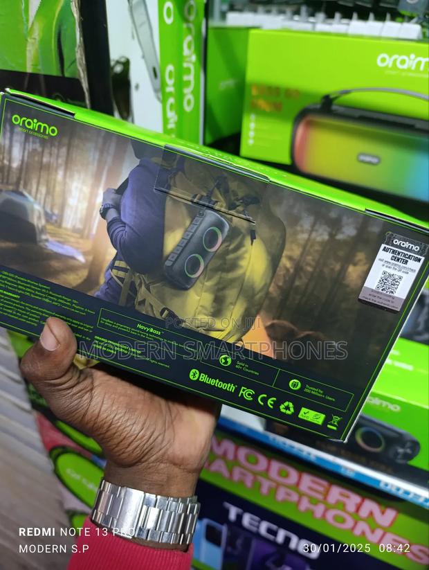 Oraimo OBS-53D Rover Bluetooth Wireless Speaker, Black - main view
