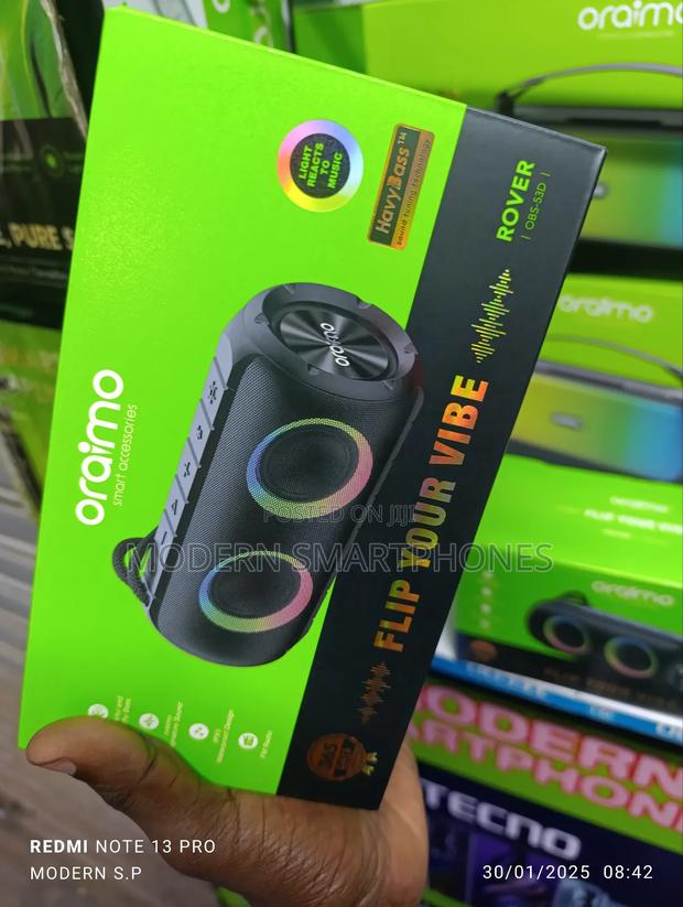 Oraimo OBS-53D Rover Bluetooth Wireless Speaker, Black - thumbnail 3