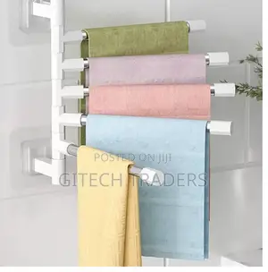 *5 Bar Rotatable Cloth Hanger Available in White