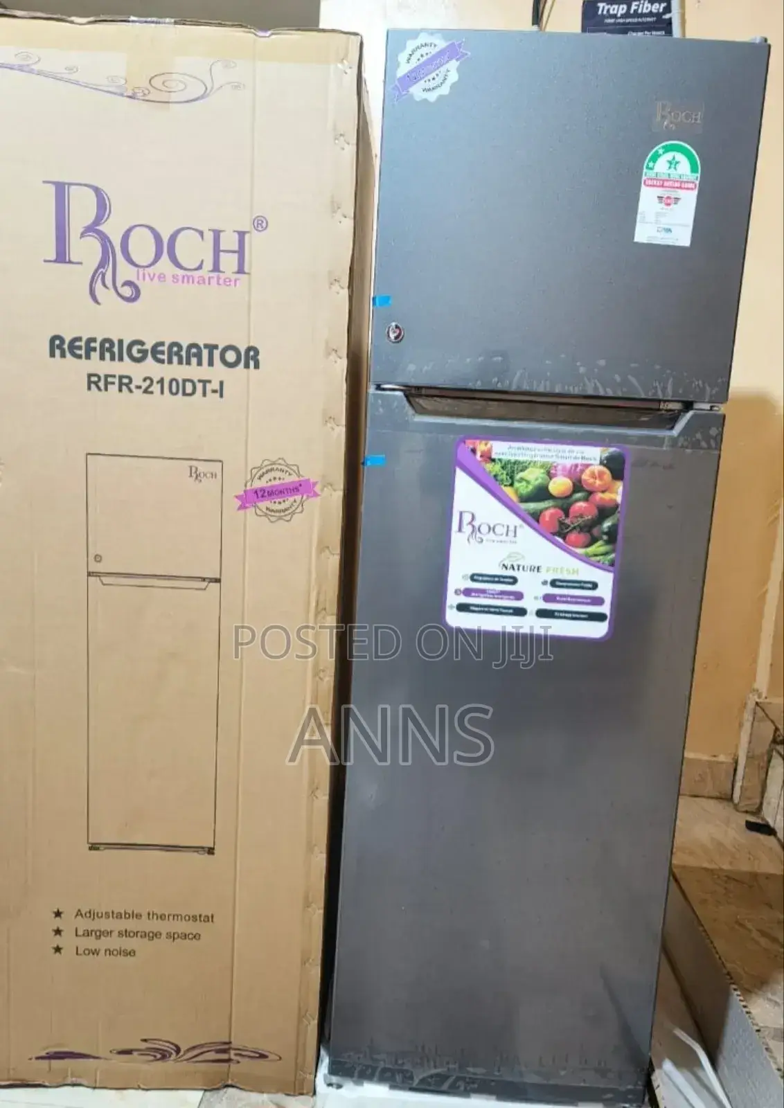 Roch RFR-210-DT-I; 170litres Grey Double Door Refrigerator
