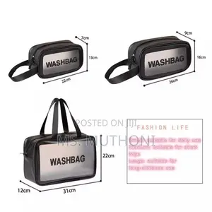 3 in 1 Waterproof Cosmetics/Wash Bags *Colours Black