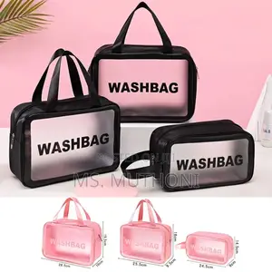 3 in 1 Waterproof Cosmetics/Wash Bags *Colours Black