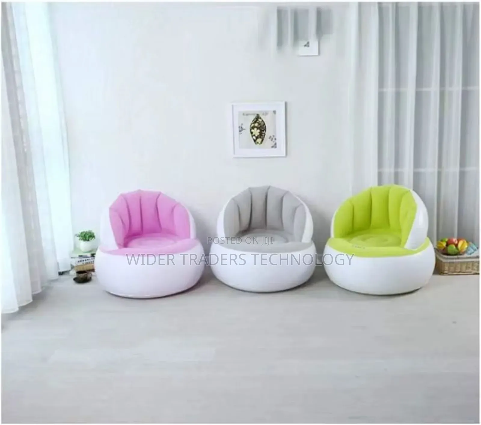 *Comfortable Chair Pouf With Backrest Kids Inflatable Chair