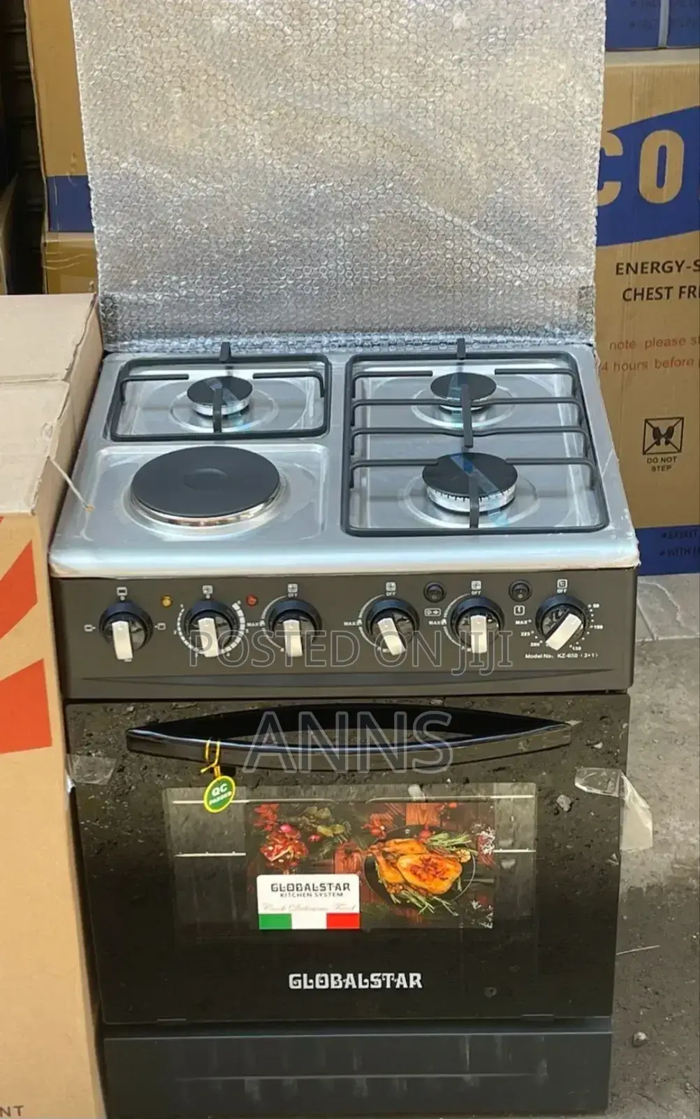 Global Star 60×60cm Unique Standing With Oven 3+1 Cooker