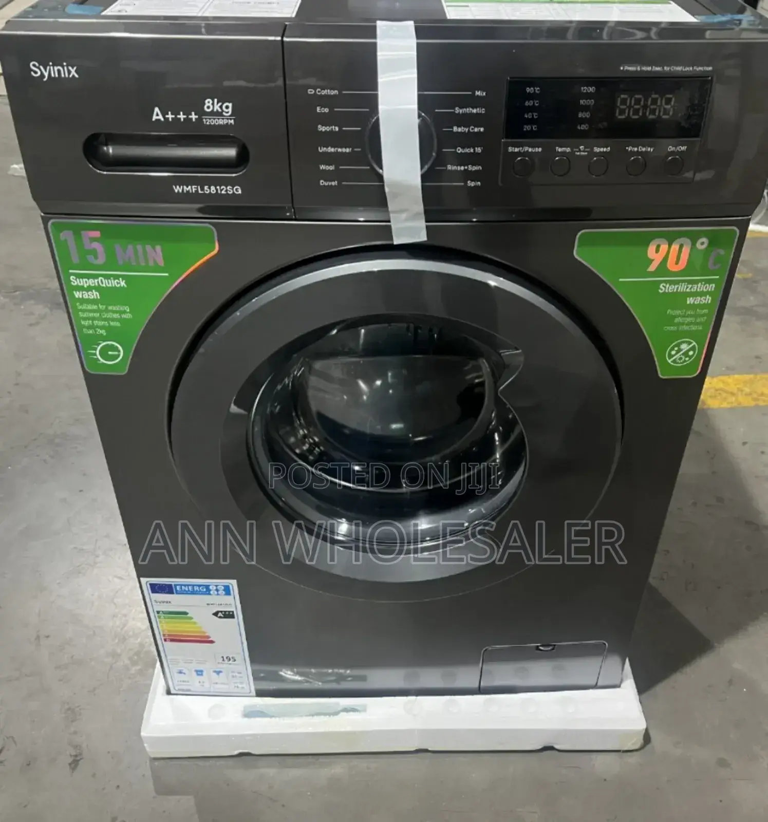 Grey Syinix 8kgs Front Load Machine S/-Fl