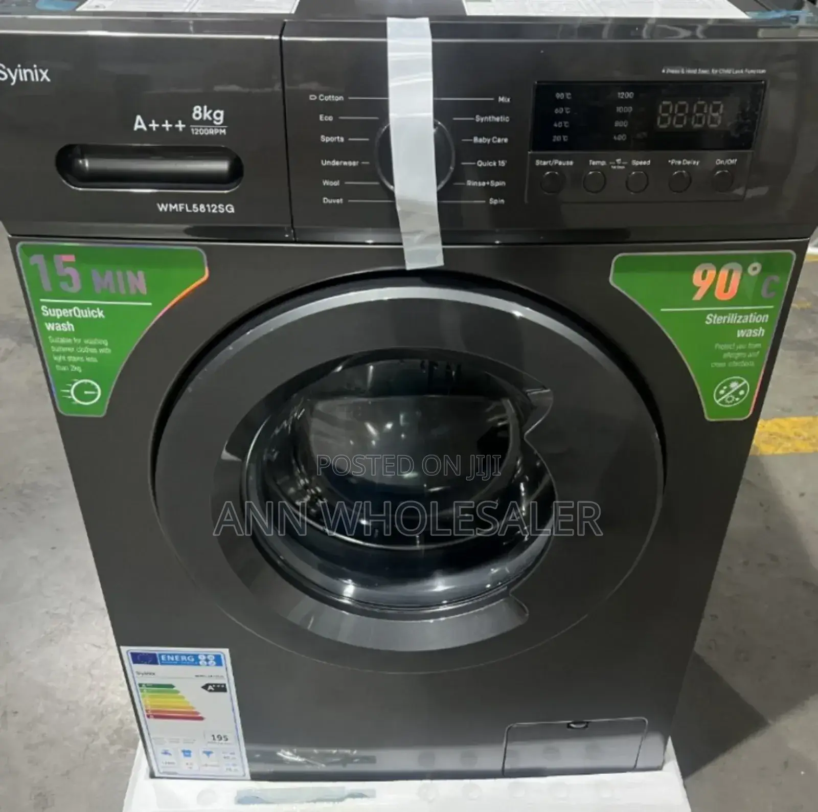 Syinix 8kgs Heavy Duty Front Load Washing Machine S/-Fl