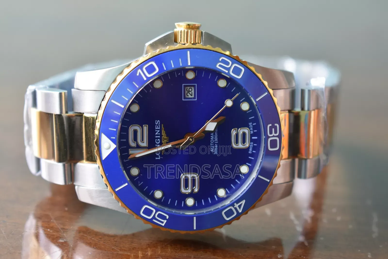 Longines Hydroconquest Two Tone Blue Dial Watch