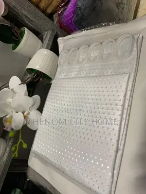 White Plain Bathroom Curtains