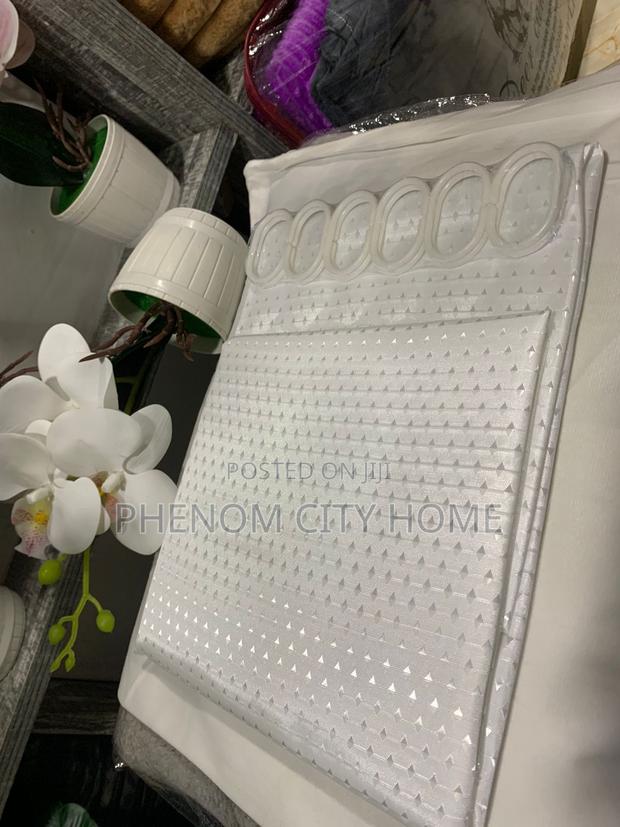 White Plain Bathroom Curtains - thumbnail 2