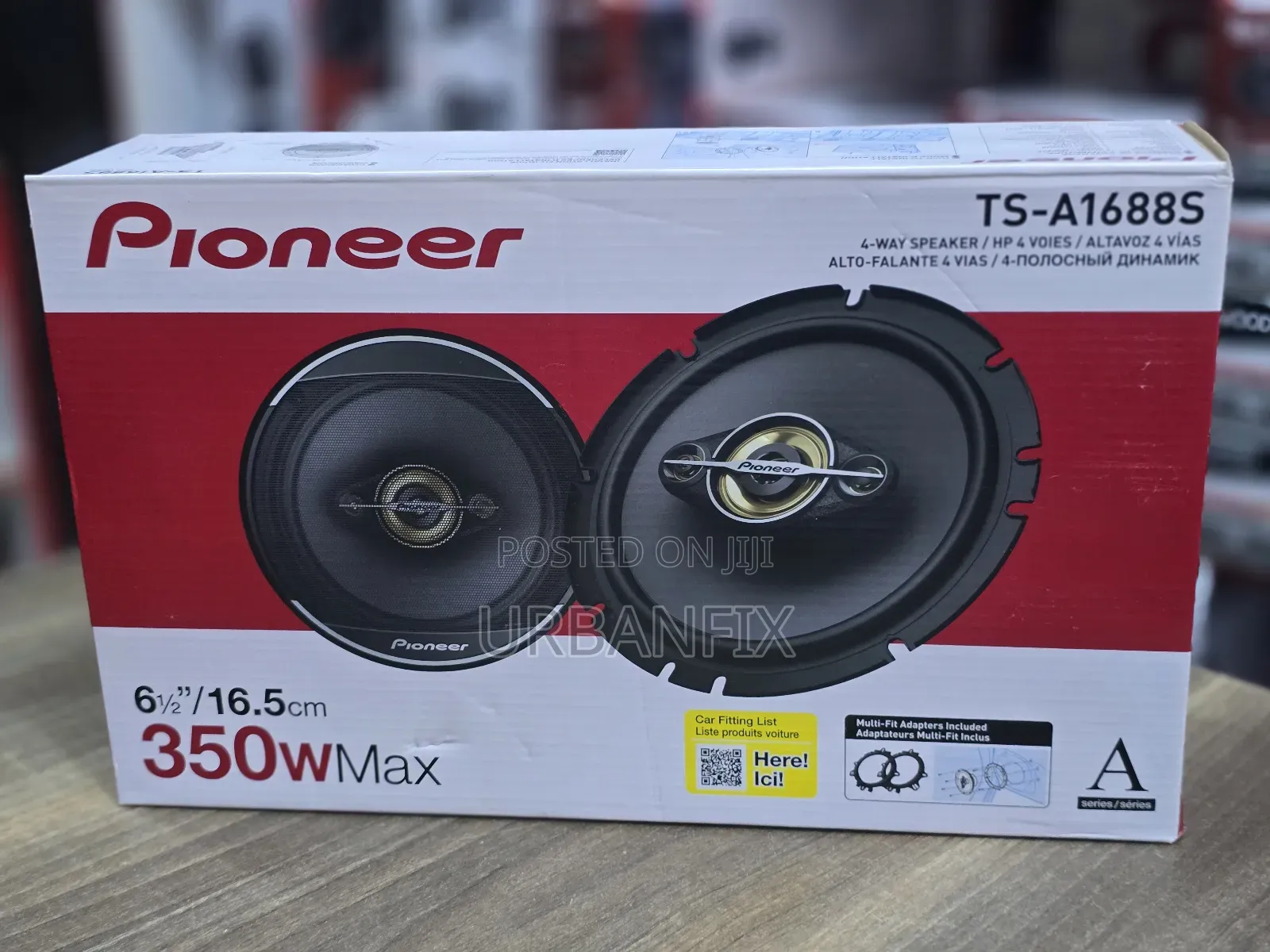Pioneer 350watts Ts-A1688s 6 Inch Midrange Speakers- A Pair