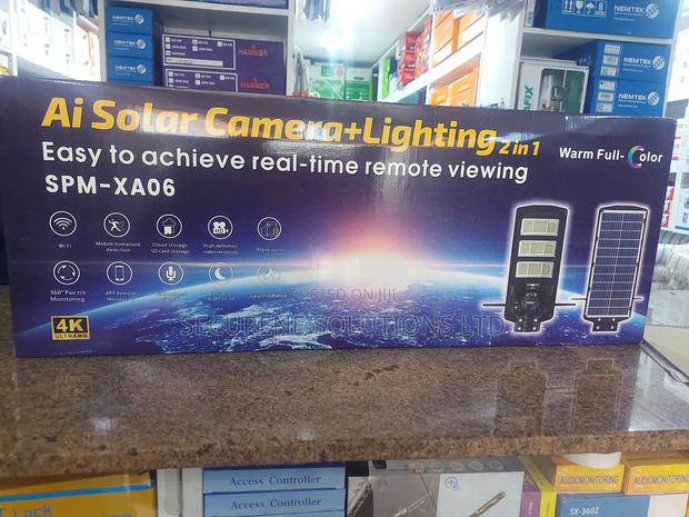 450 Watts Integrated Solar Streetlight With 4g PTZ Ai 5mp