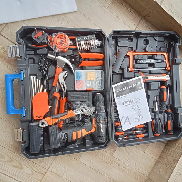 Construction Tool Box With Drill Drill Bits - main view
