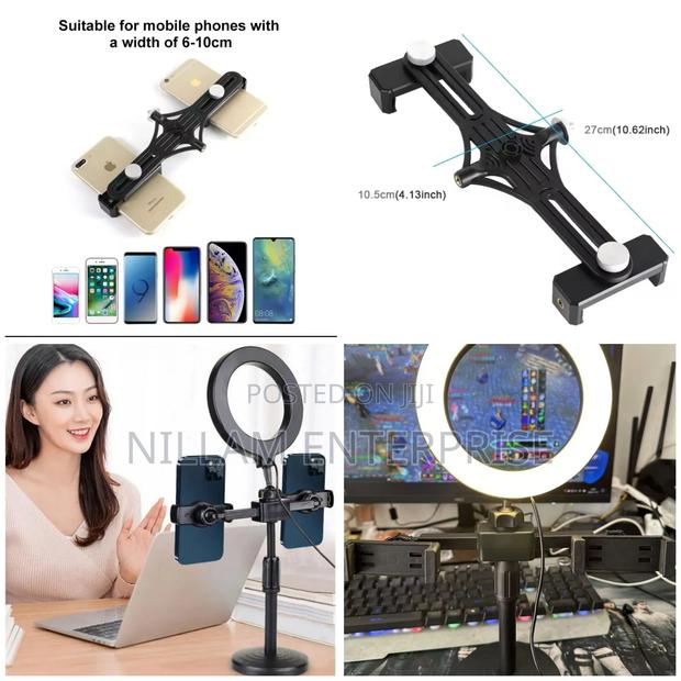 Ring Light Universal Dual Mobile Phone Clip - main view