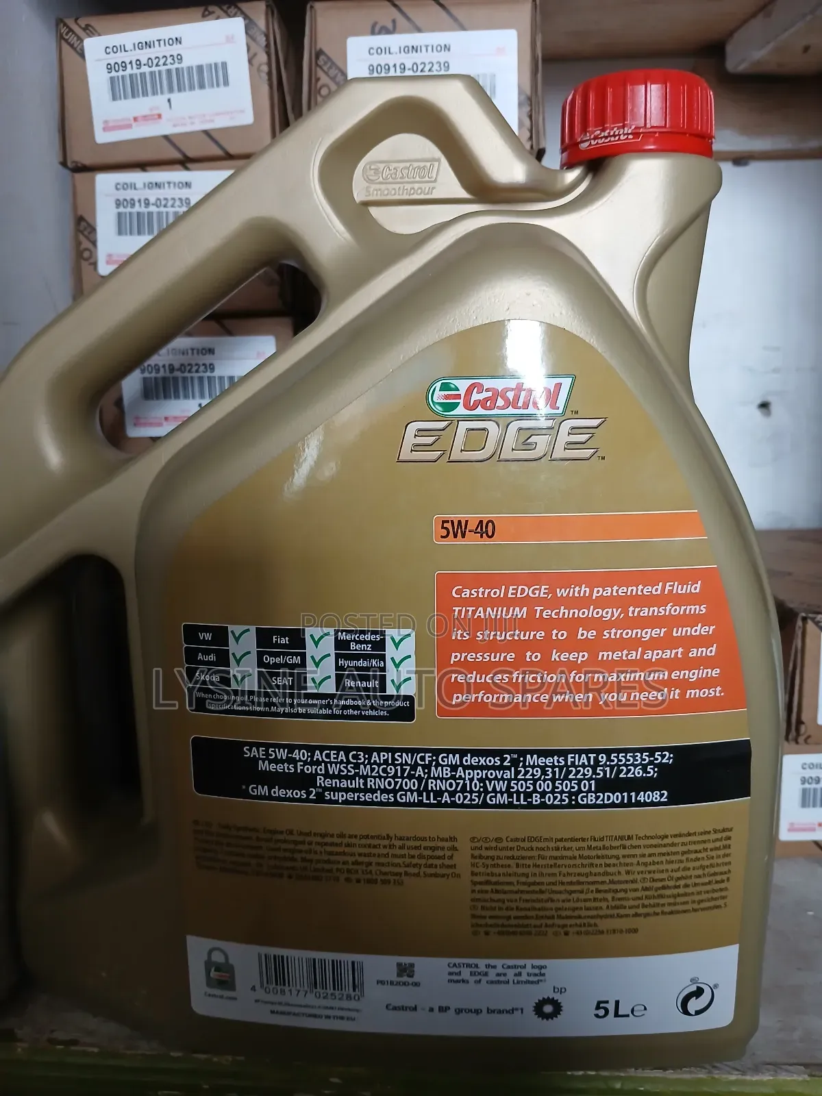 Castrol Edge 5w-40 Petrol and Diesel 5ltr