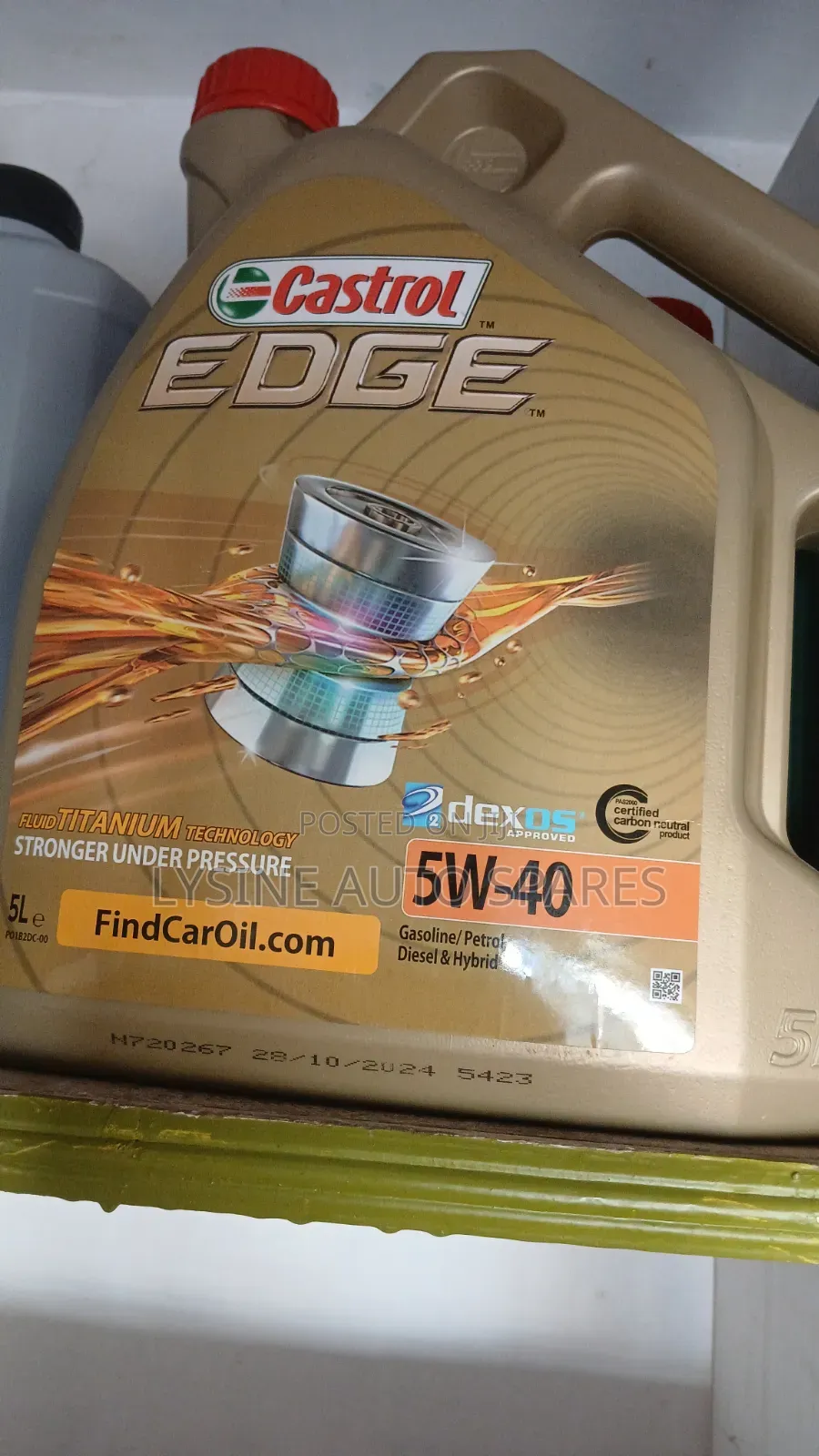 Castrol Edge 5w-40 Petrol and Diesel 5ltr