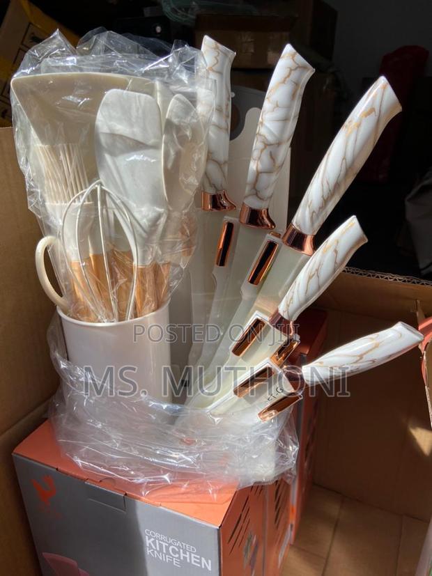 19pcs MARBLE Heat Resistant Silicone Cooking Spoon Set - main view