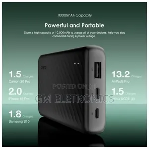 New Oraimo Slice Link 10000mah 12W Powerbank-Attached Cables