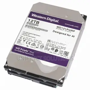 WD Purple Pro Surveillance Hard Drive–12TB, 256 MB, 7200 RPM