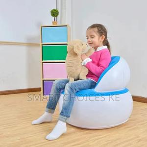 Comfortable Chair Pouf With Backrest Kids Inflatable Chair - main view
